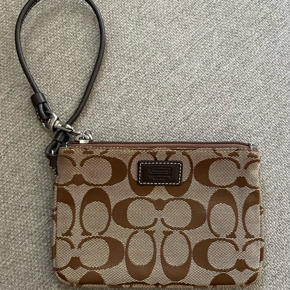 Coach Wristlet Purse w/ OG print